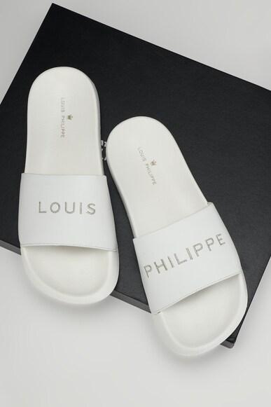 men white solid flip flops