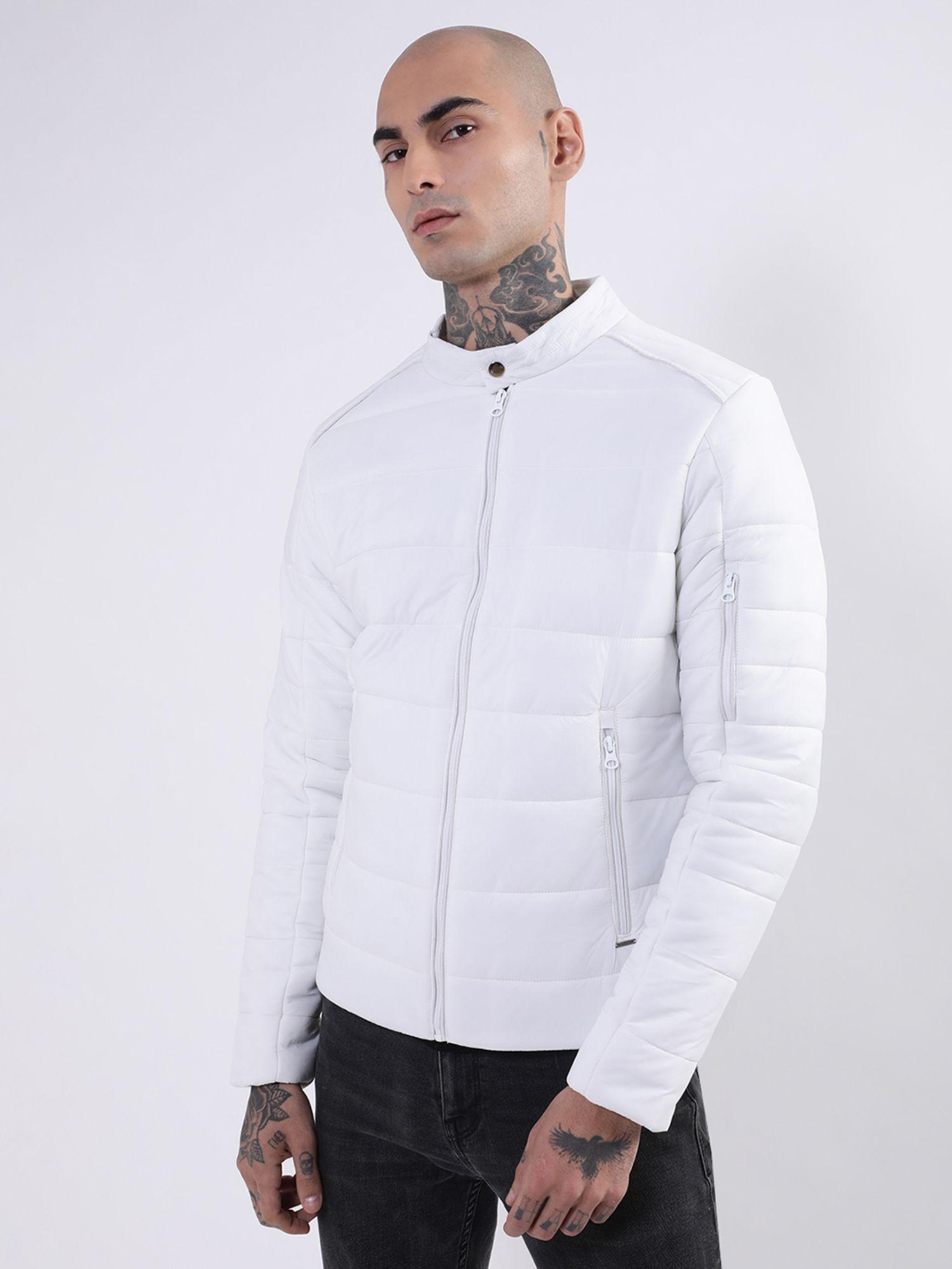 men white solid jacket