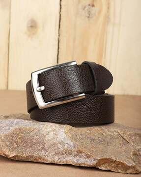 men wide belt with buckle closure