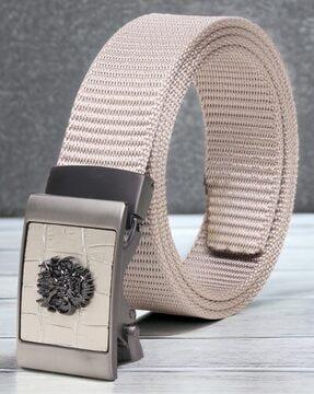 men wide belt with buckle closure