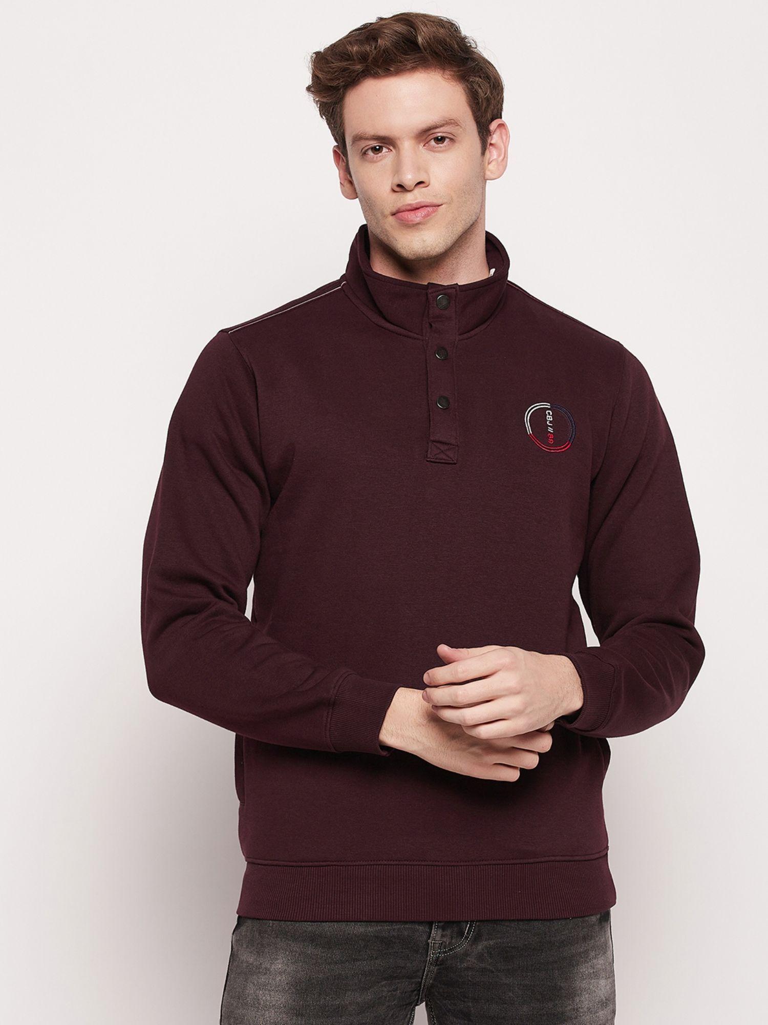 men wine sweatshirt