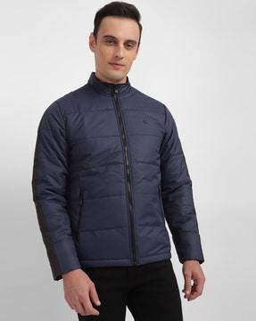 men zip-front puffer jacket