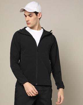 men zip-front regular fit hoodie