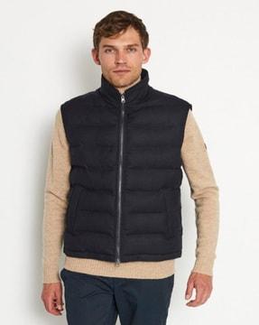 men zip-front regular fit jacket