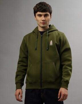 men zip-front regular fit sweatshirt