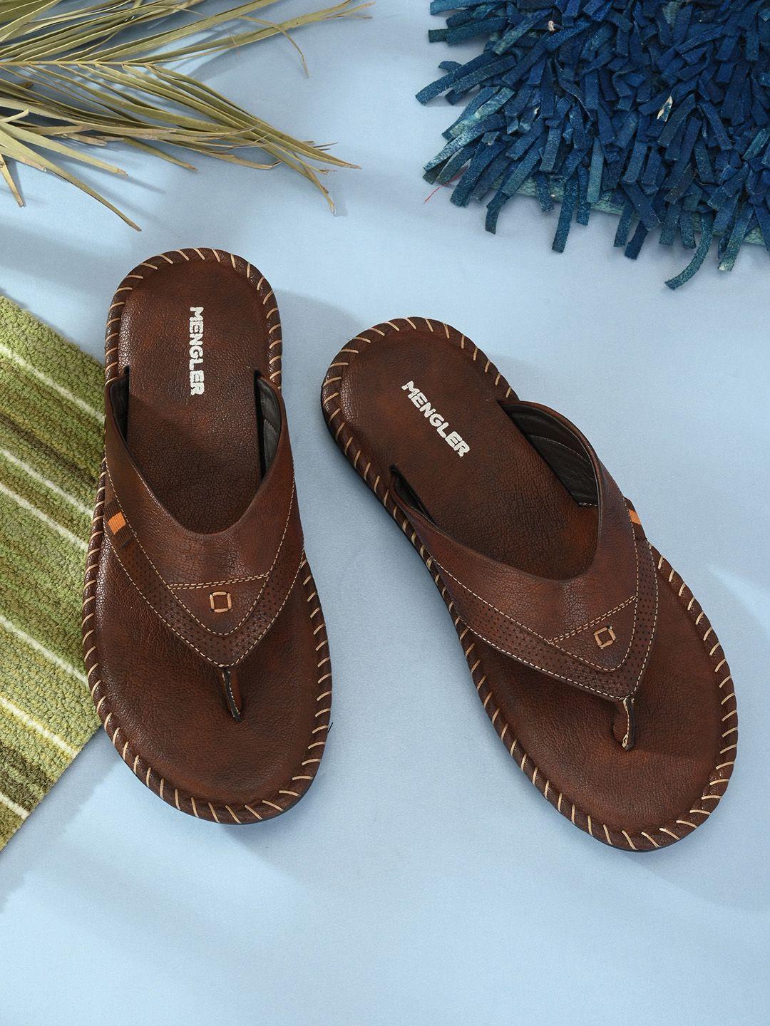 mengler men coffee brown comfort sandals