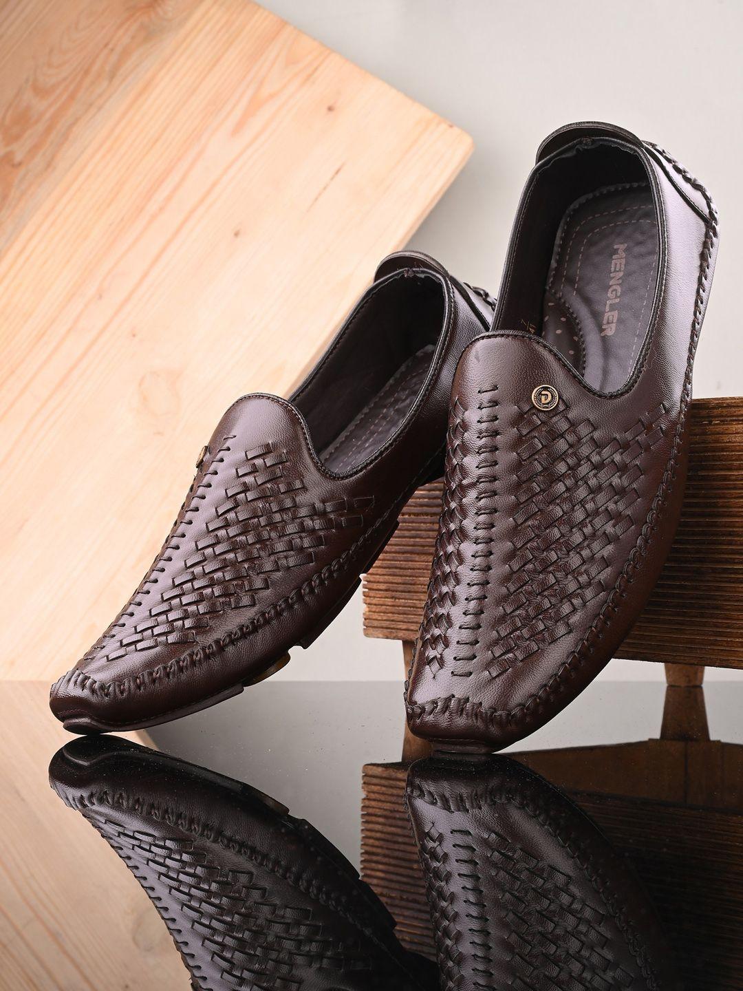 mengler men woven design padded basics mojaris