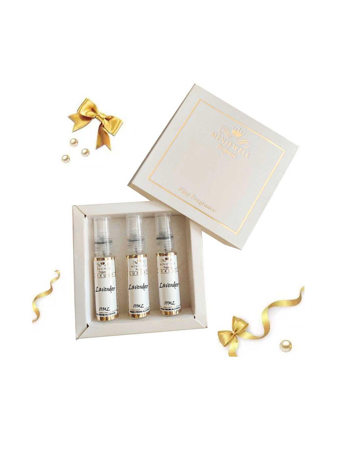 menjewell women set of 3 luxury lavender perfumes - 10ml each