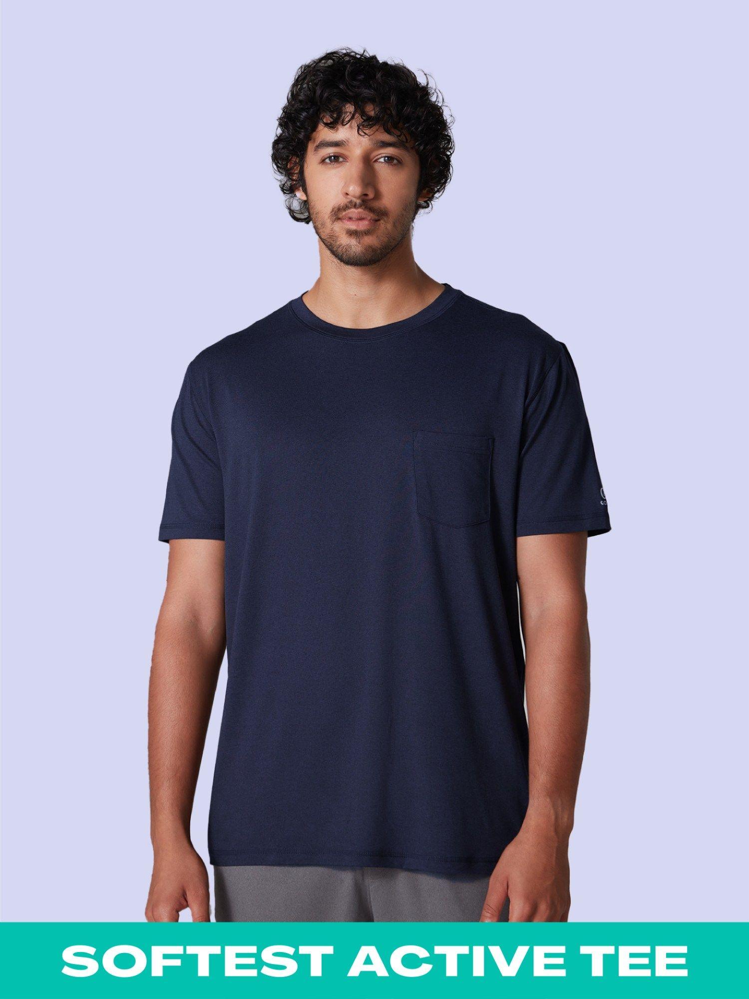 mens anti-odour t-shirt gla005 navy blue