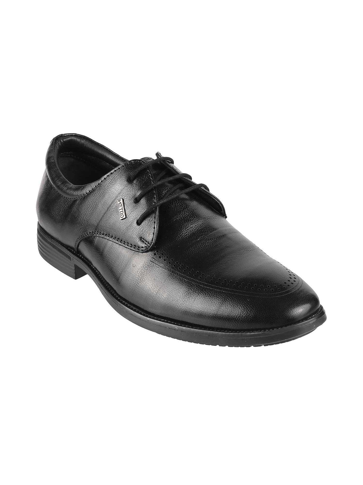 mens black formal lace-ups shoesmetro plain black lace-ups shoes
