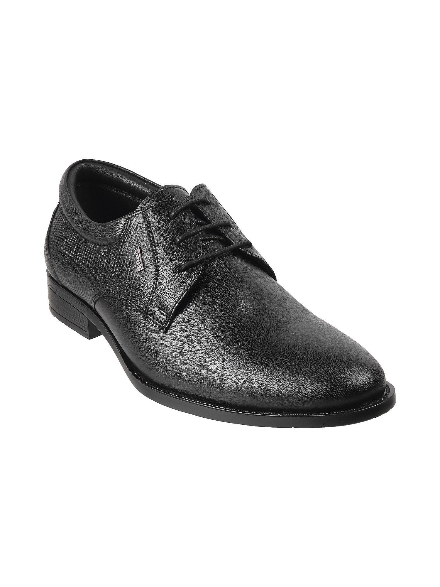 mens black formal lace-ups shoesmochi metro solid black lace-up shoes