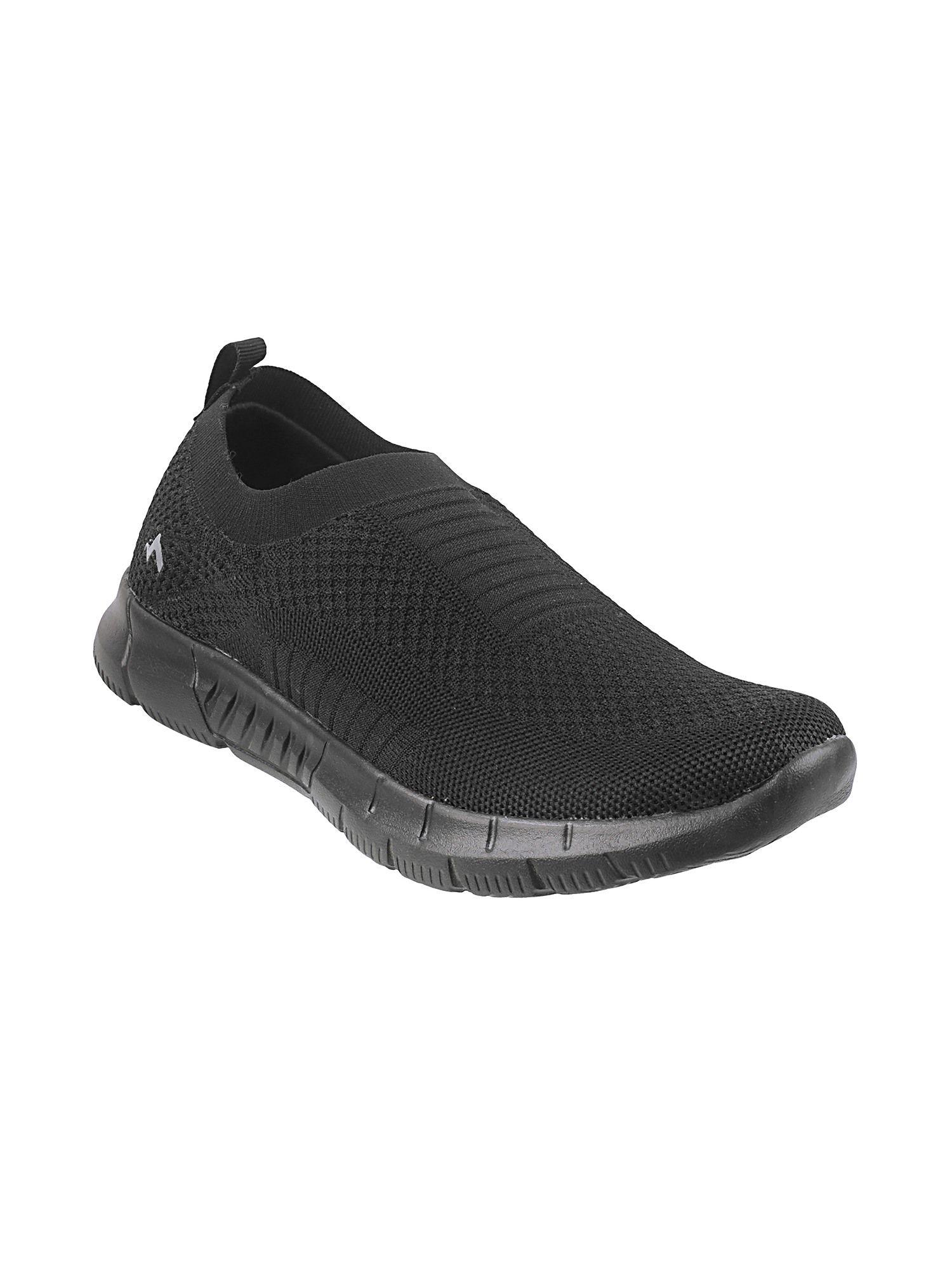 mens black sports slip-onsmetro textured black casual shoes