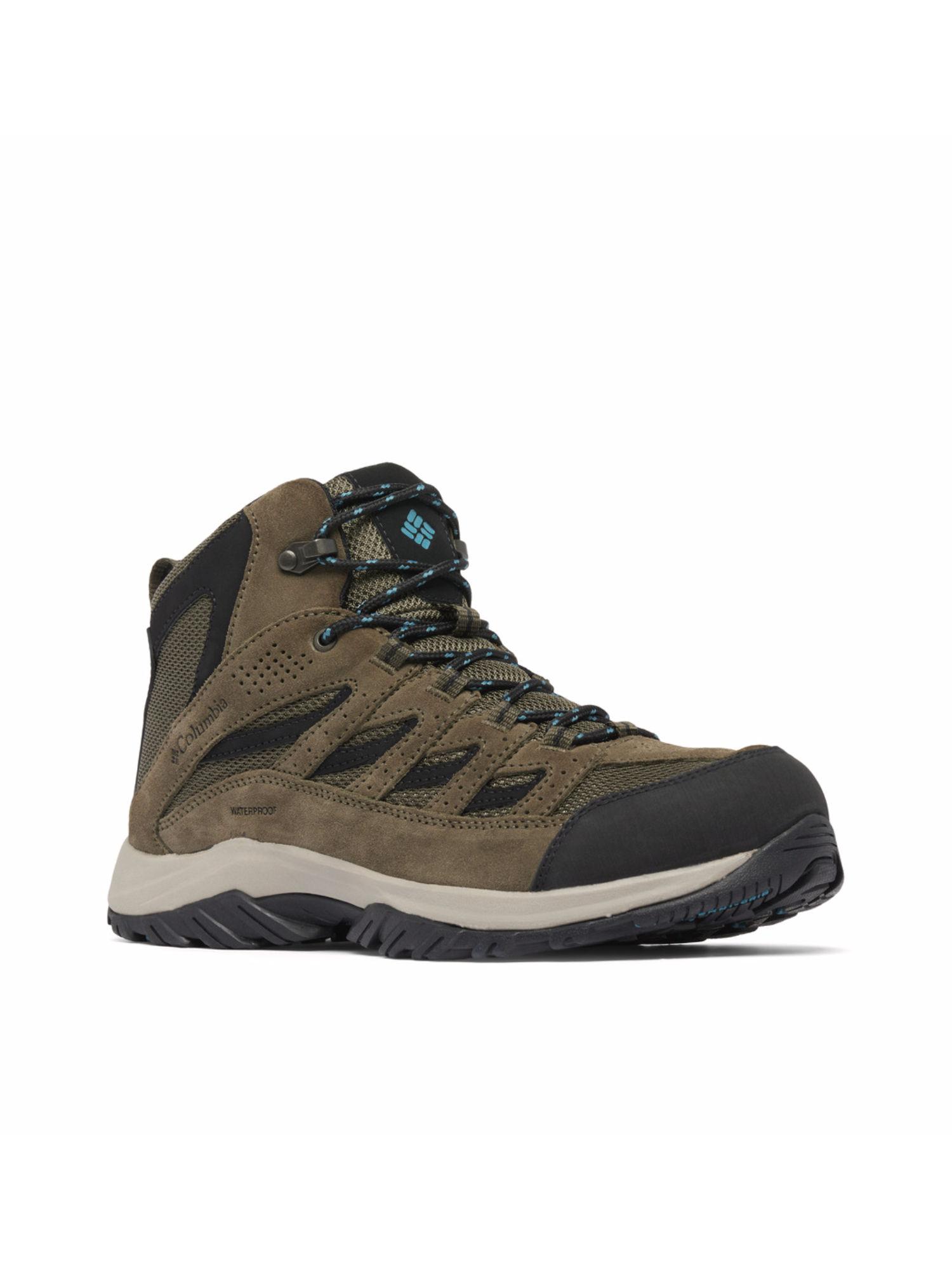 mens brown crestwood mid waterproof trekking shoes