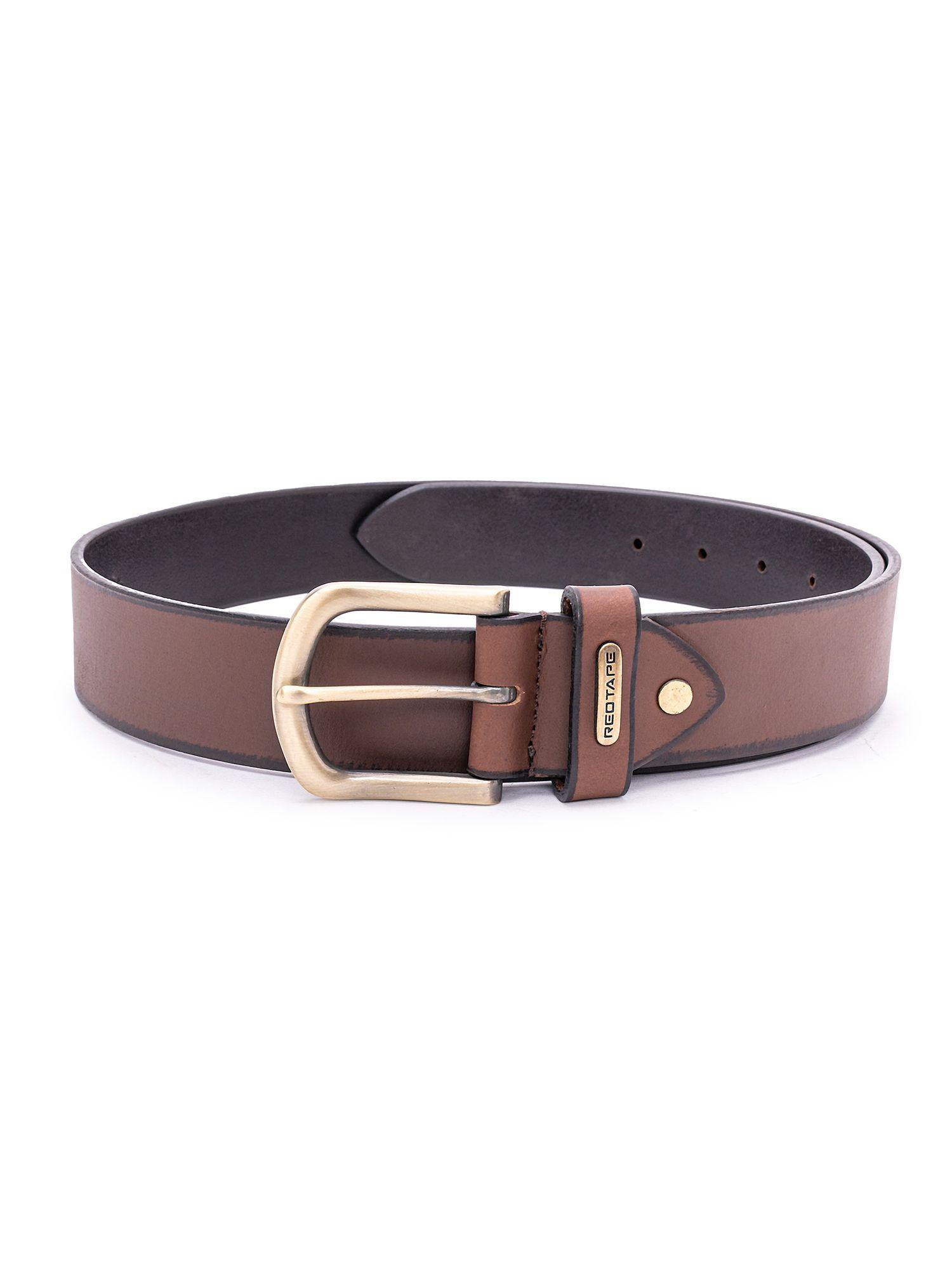 mens brown leather formal belt