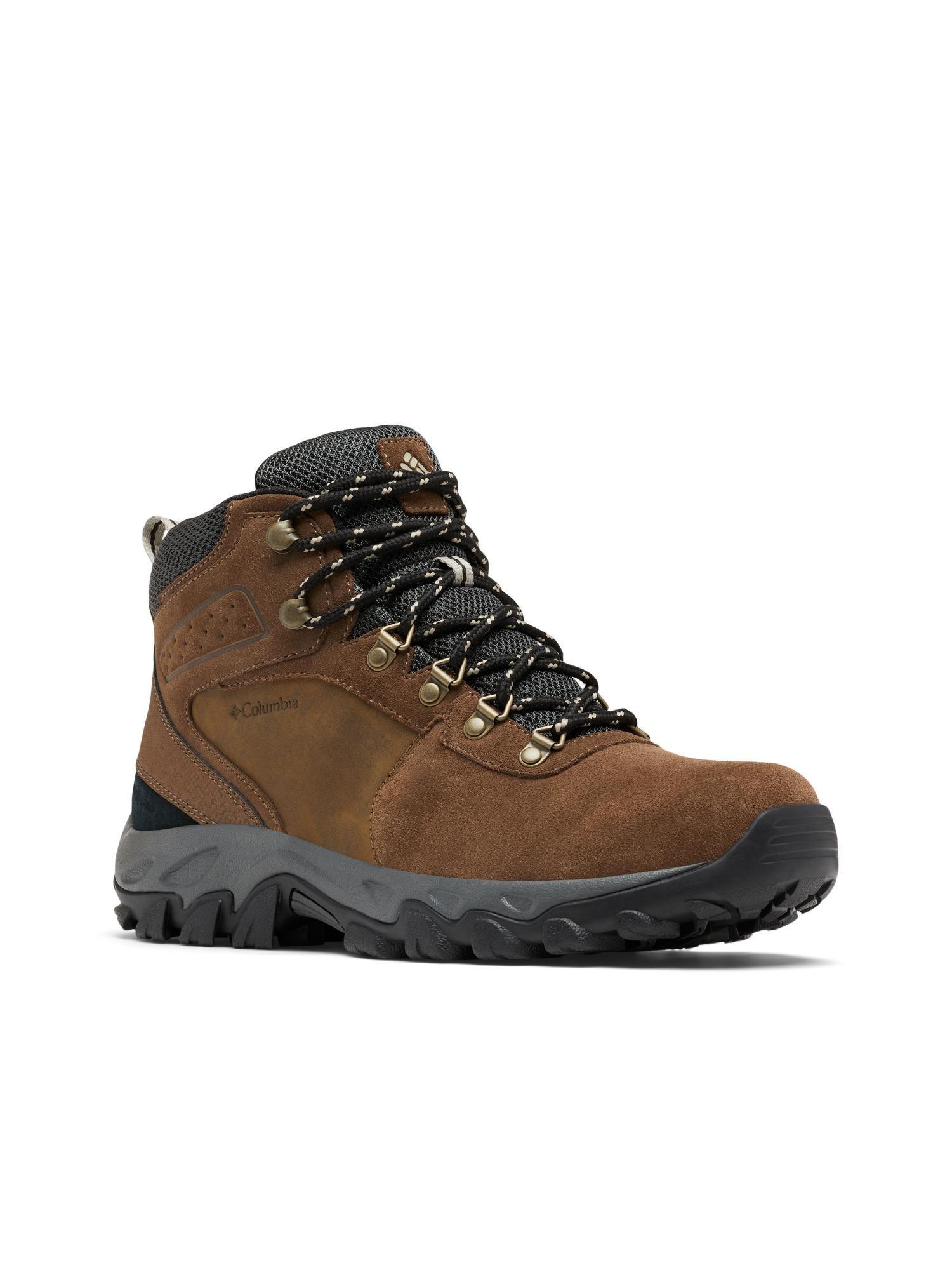 mens brown newton ridge plus ii suede waterproof hiking & trek shoe