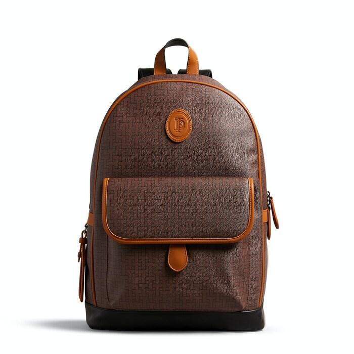 mens brown t monogram backpack