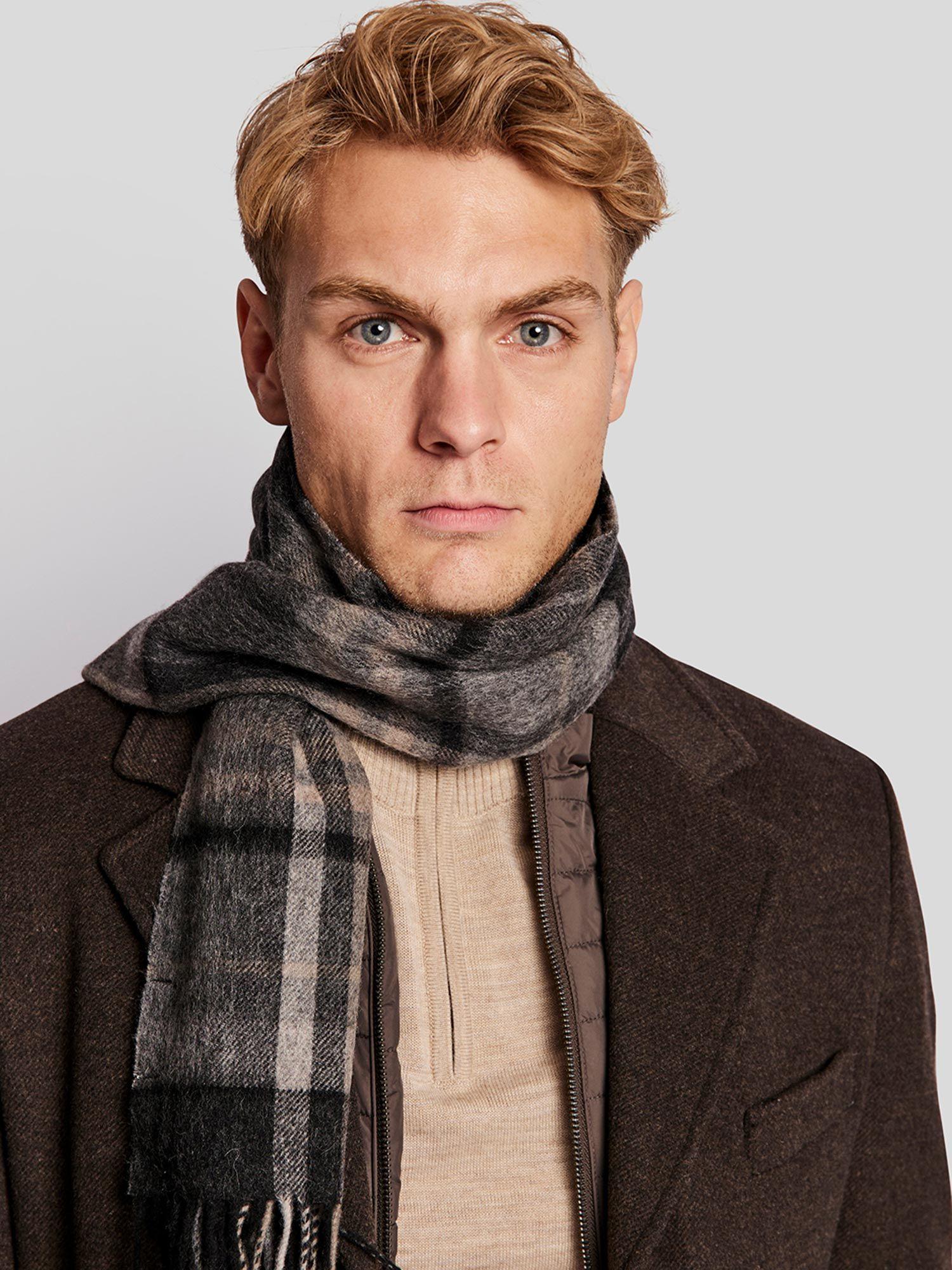 mens checked free size scarf