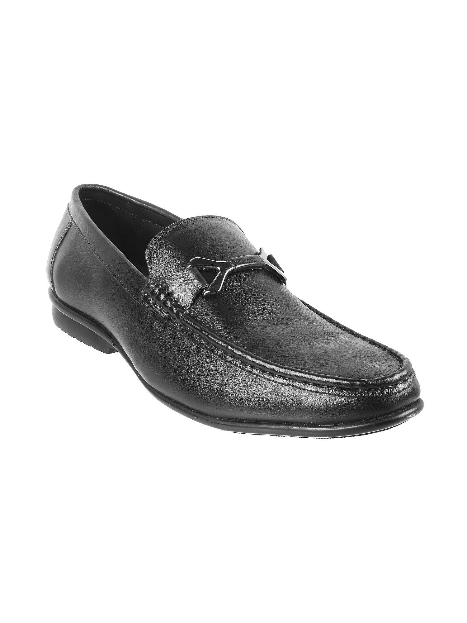 mens classic leather black moccasins