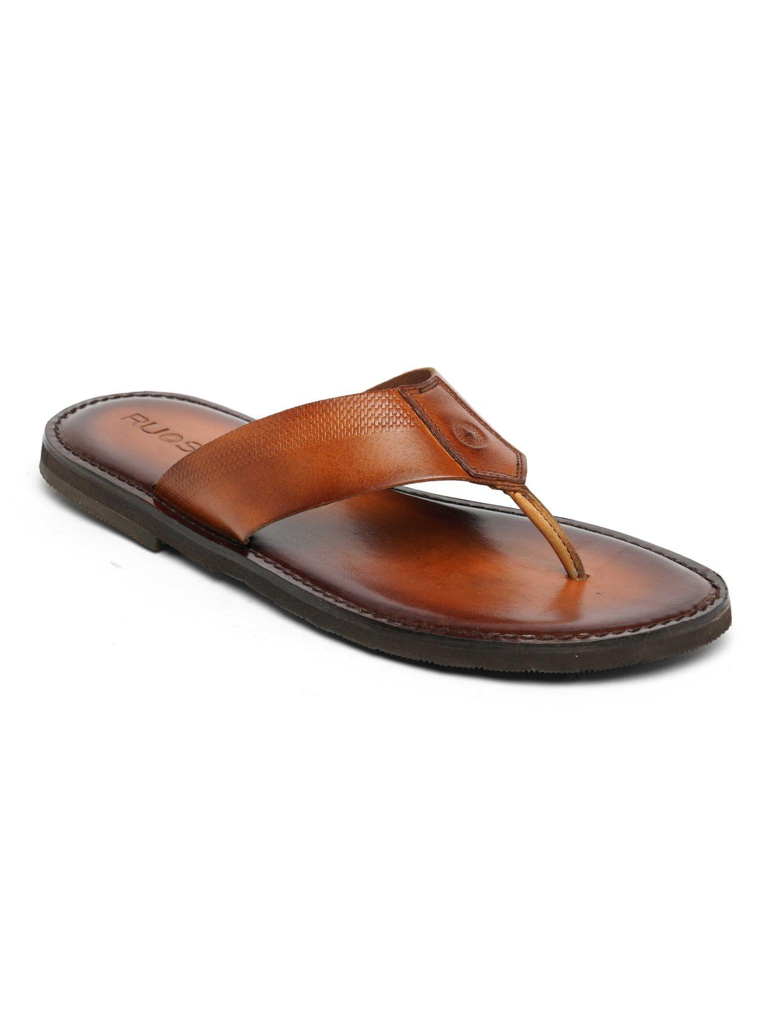 mens footwear open slipper tan