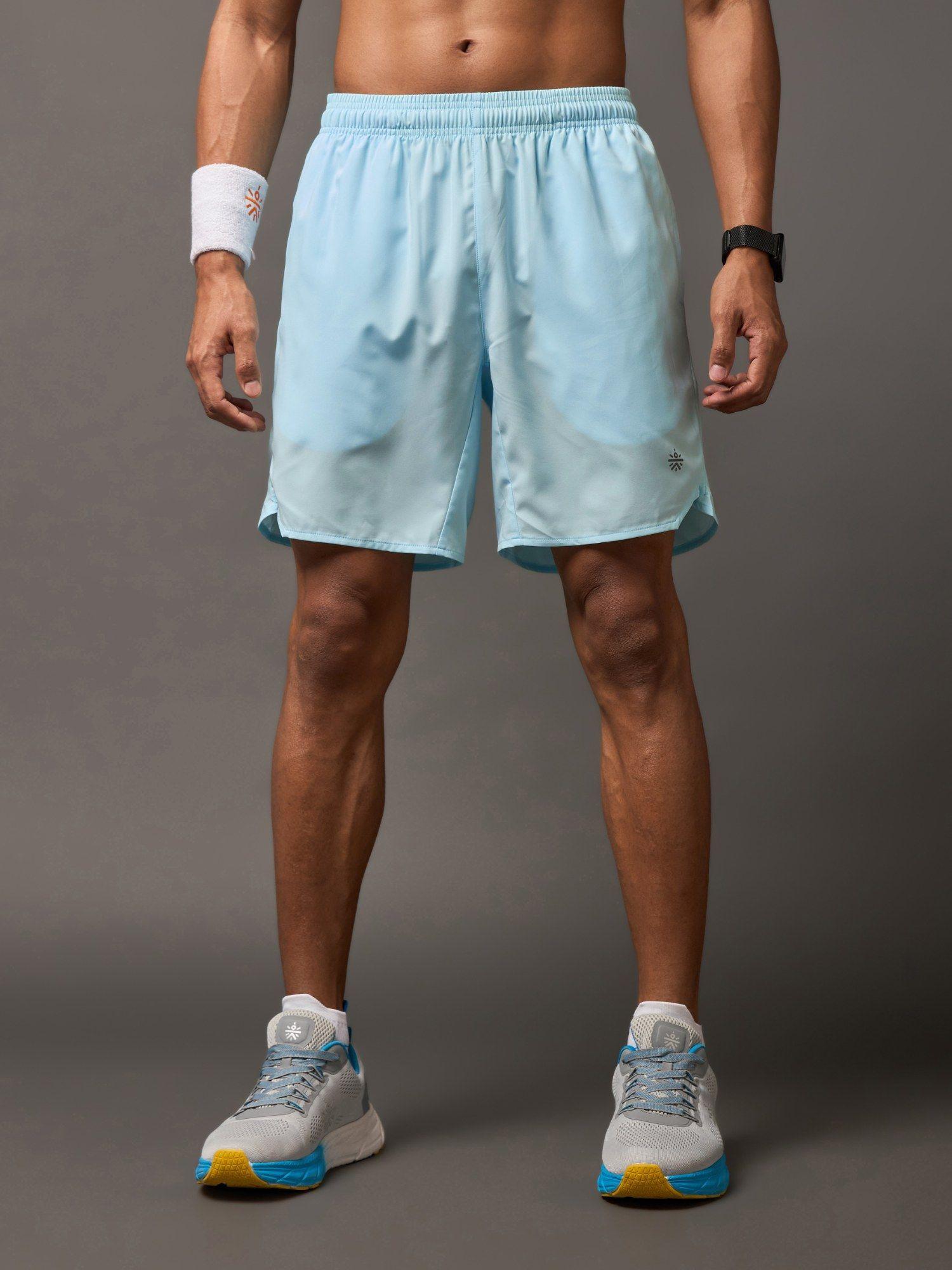 mens iconic blue running shorts