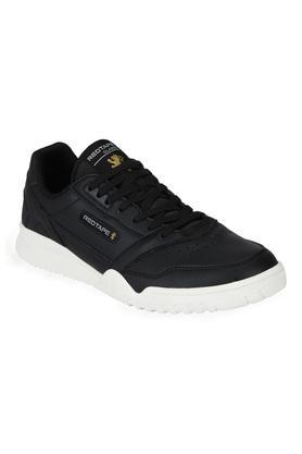 mens lace up sneakers - black