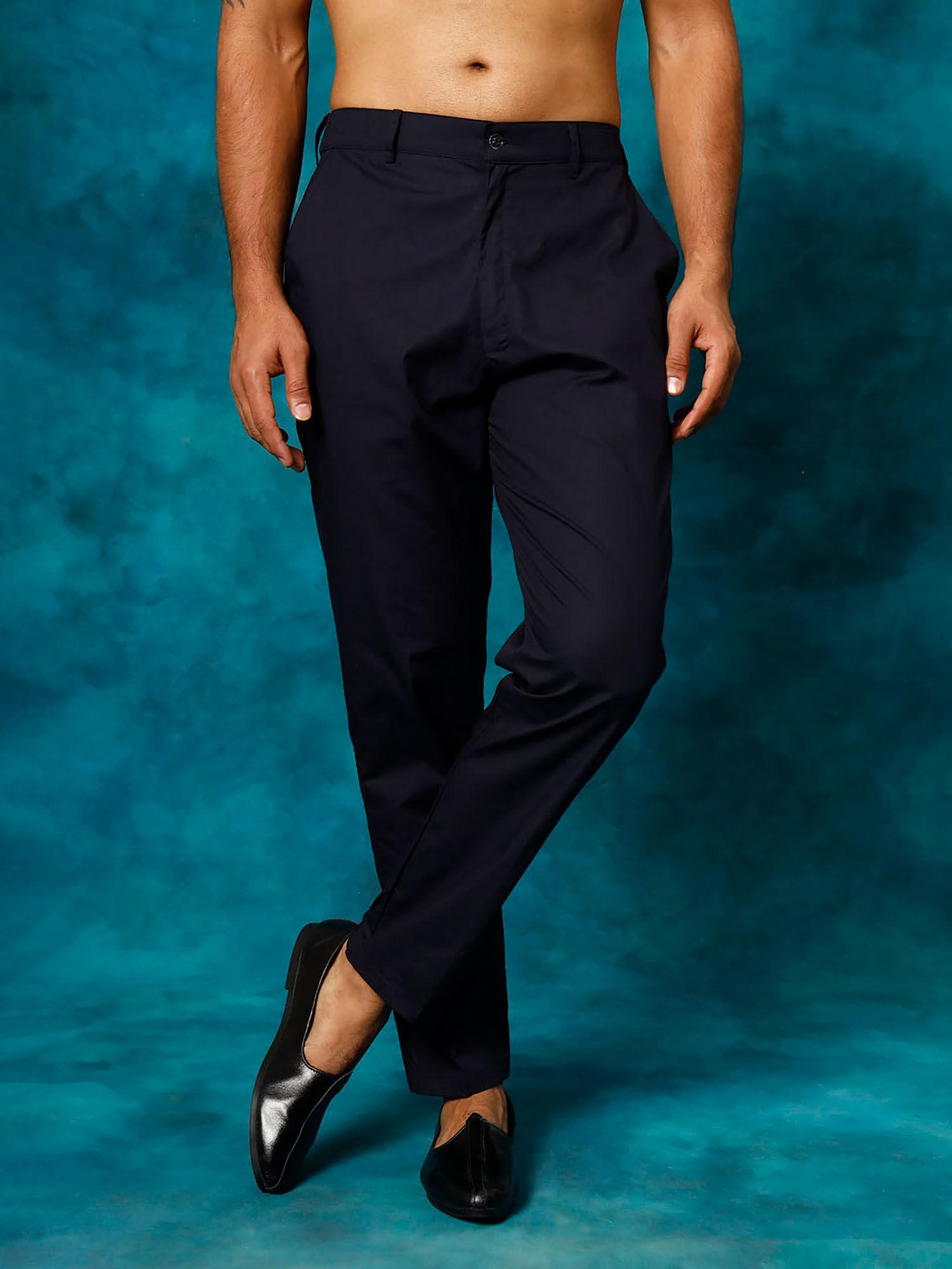 mens navy blue cotton pant style pyjama