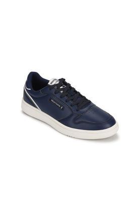 mens navy blue solid sneakers - navy