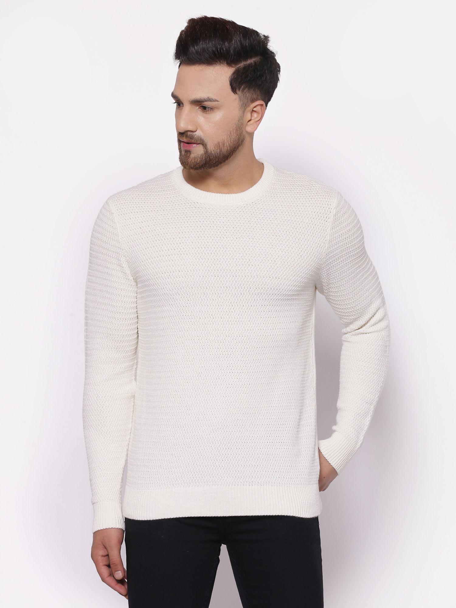 mens off white sweater
