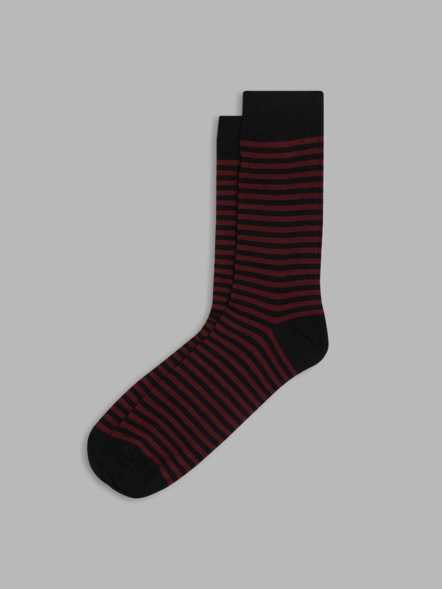 mens red stripes socks