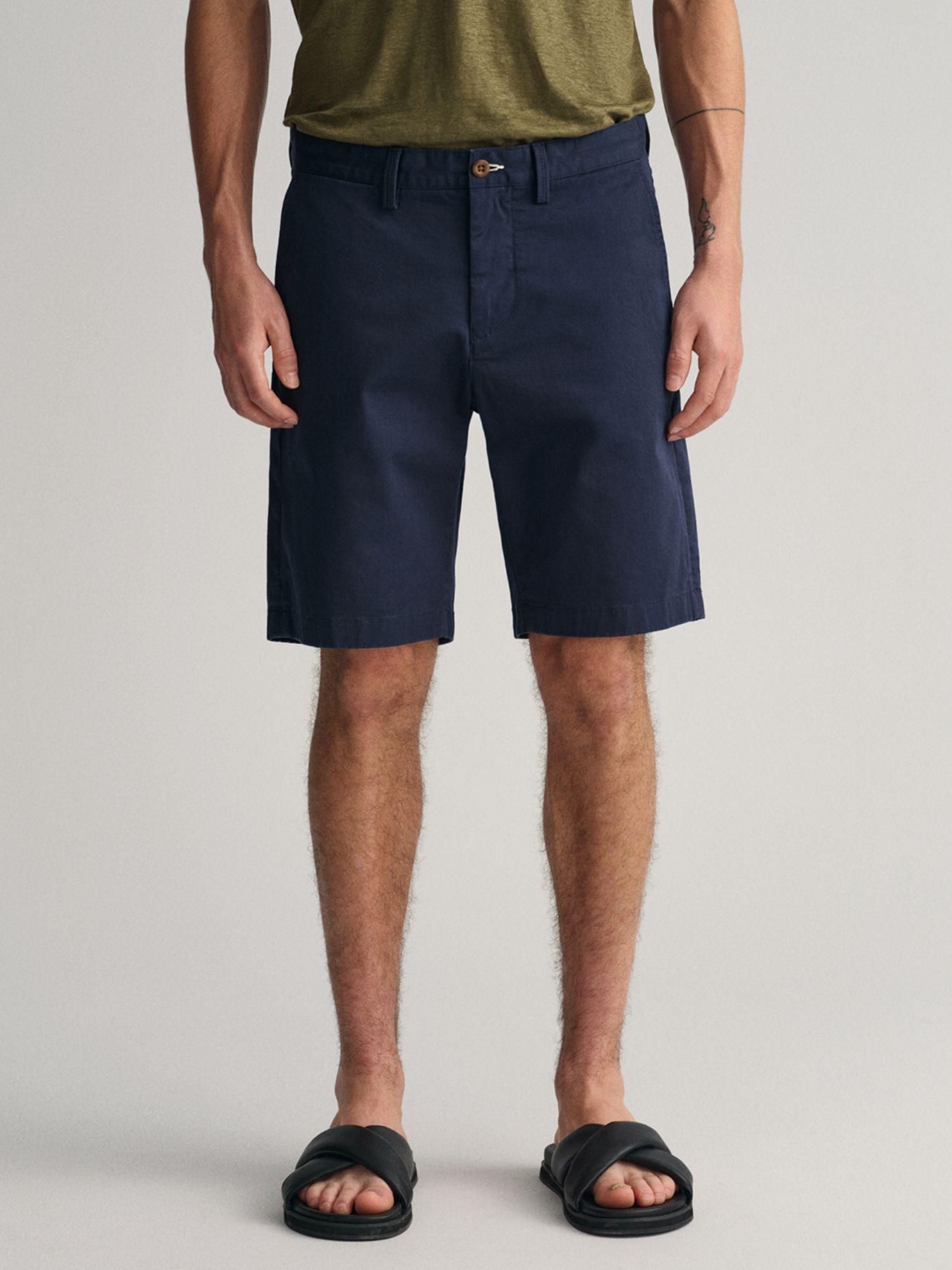 mens solid hallden navy twill shorts