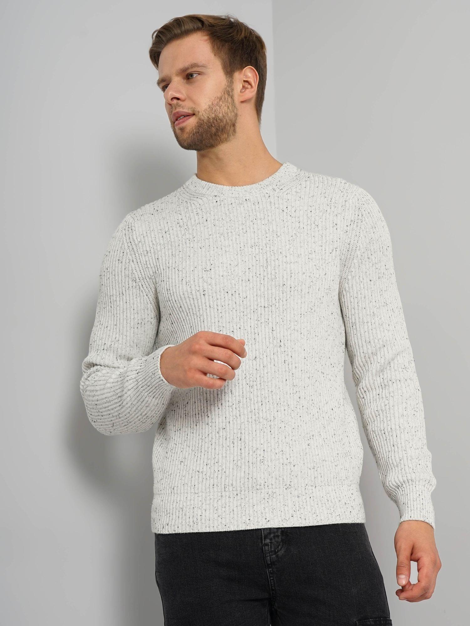 mens textured sweater