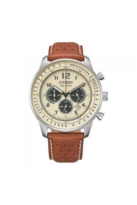 mens 44 mm beige dial stainless steel analog watch - ca4500-16x