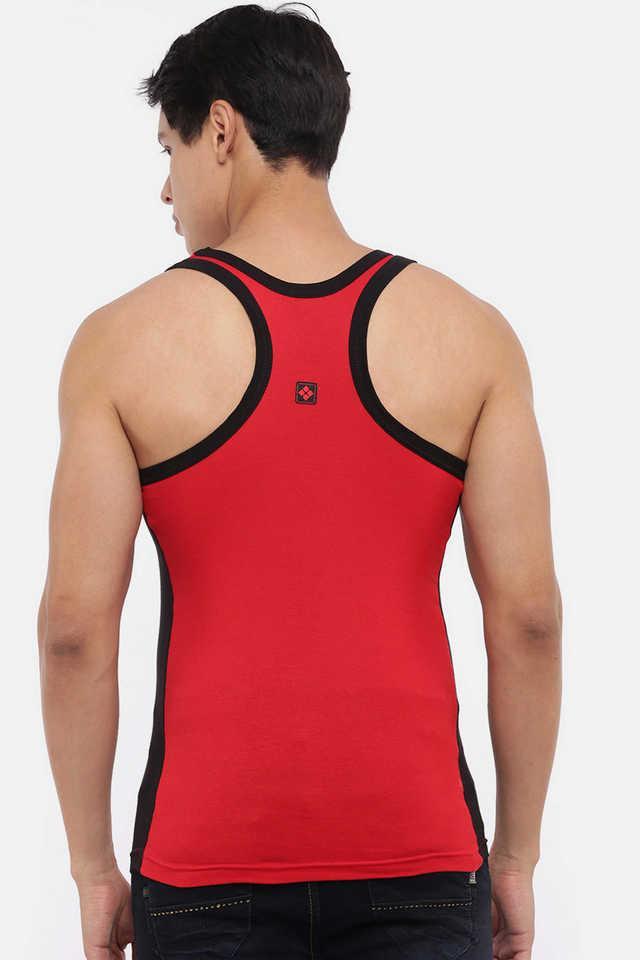 mens assorted pack of 2 cotton gym vest