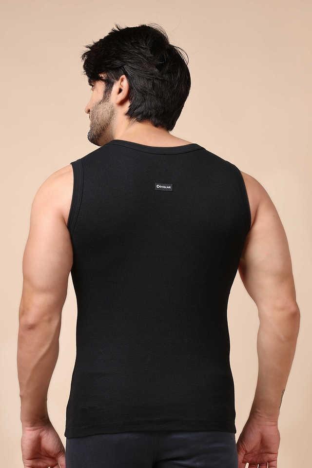 mens assorted pack of 4 cotton gym vest