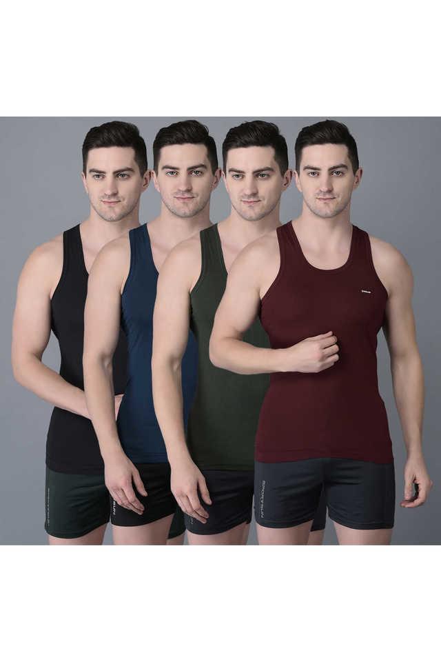 mens assorted pack of 4 cotton vest