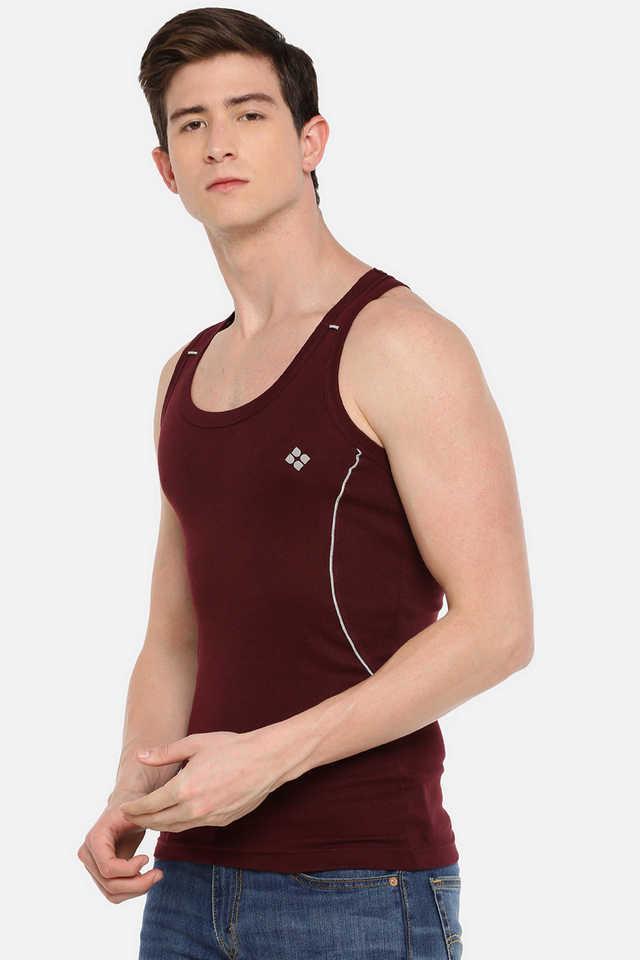 mens assorted pack of 5 cotton gym vest