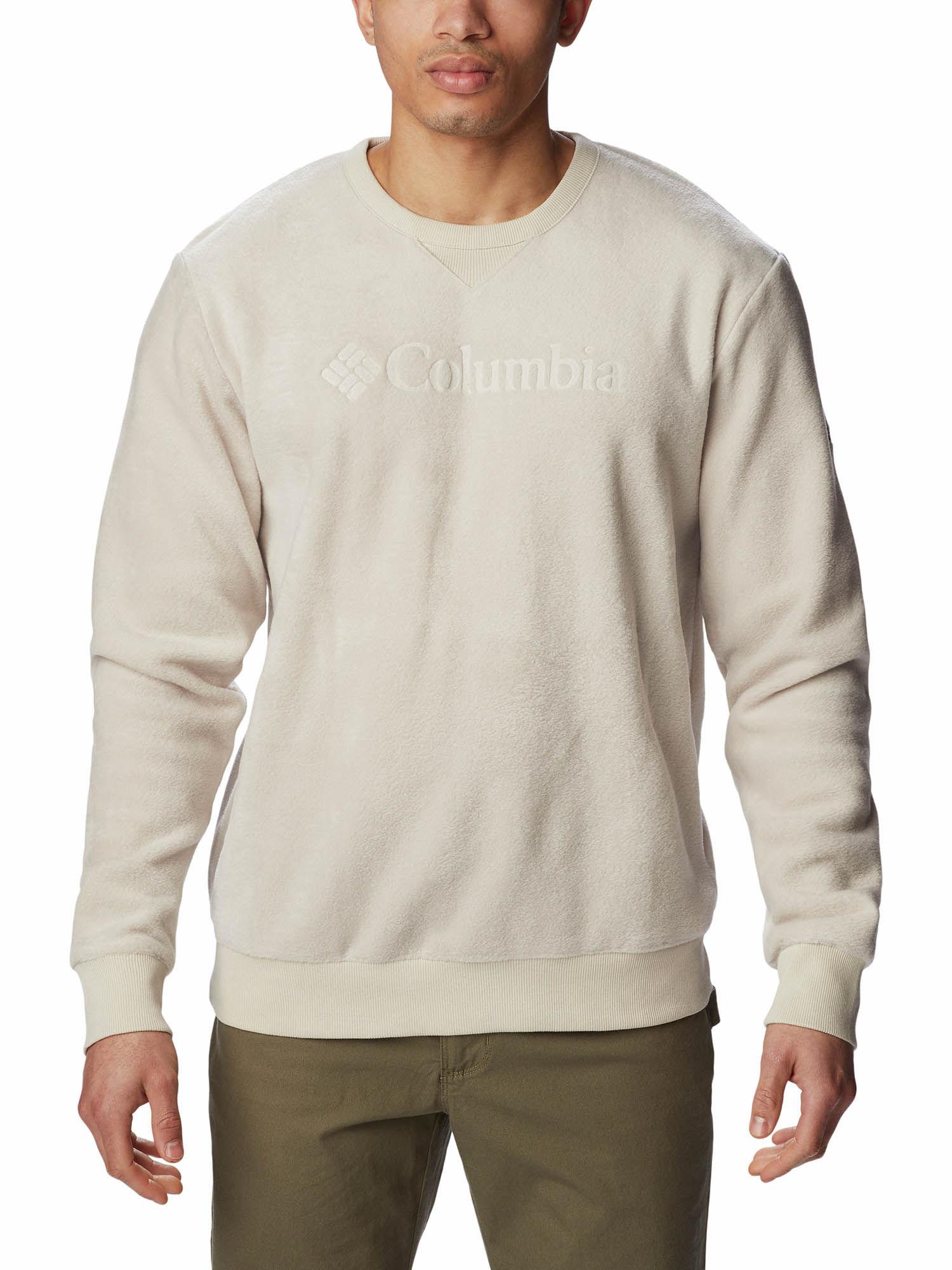 mens beige steens mountain crew 2.0 full sleeve trekking hiking fleece sweatshirt