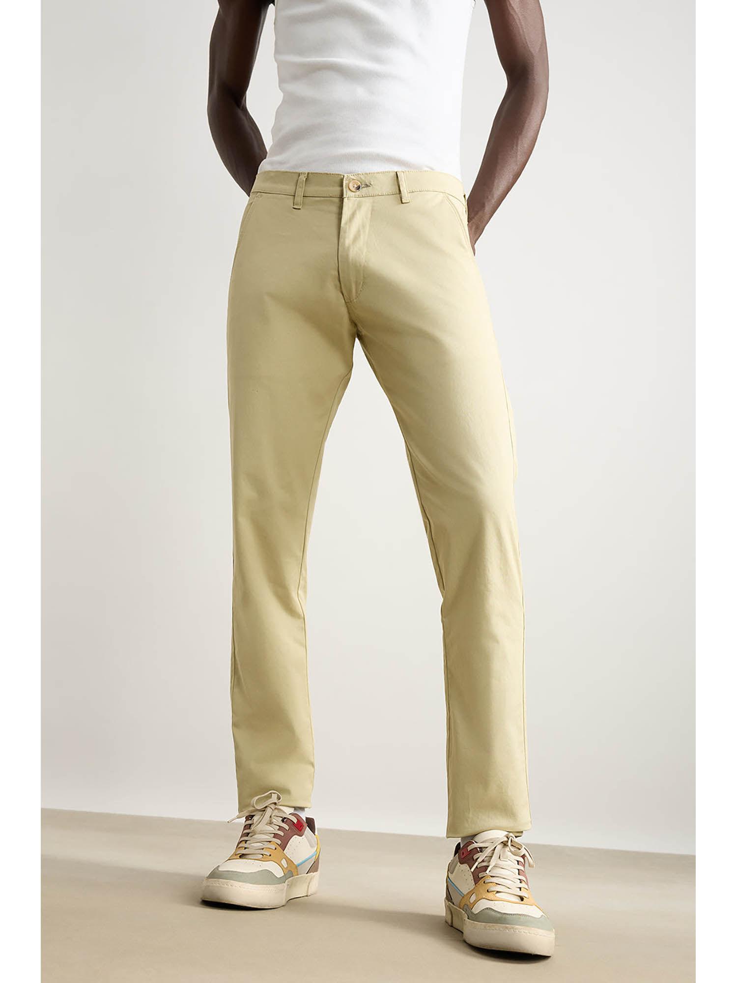 mens beige summer trouser