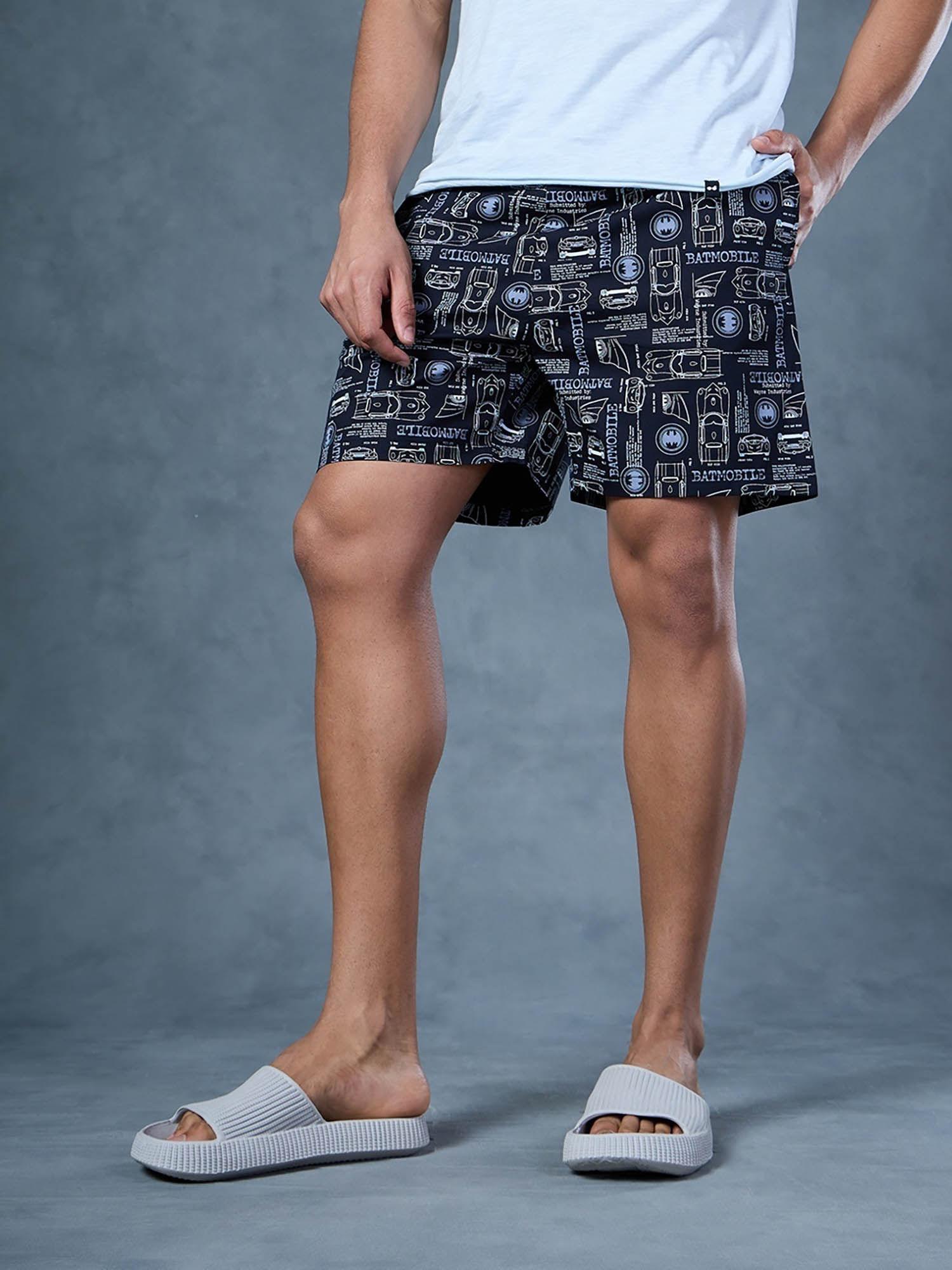 mens black all over printed boxer