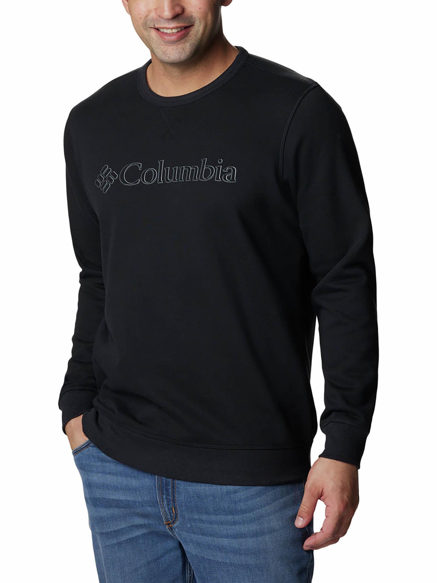 mens black crew full sleeve trekking hiking fleece sweatshirt