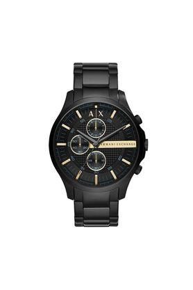 mens black dial metallic chronograph watch - ax2164