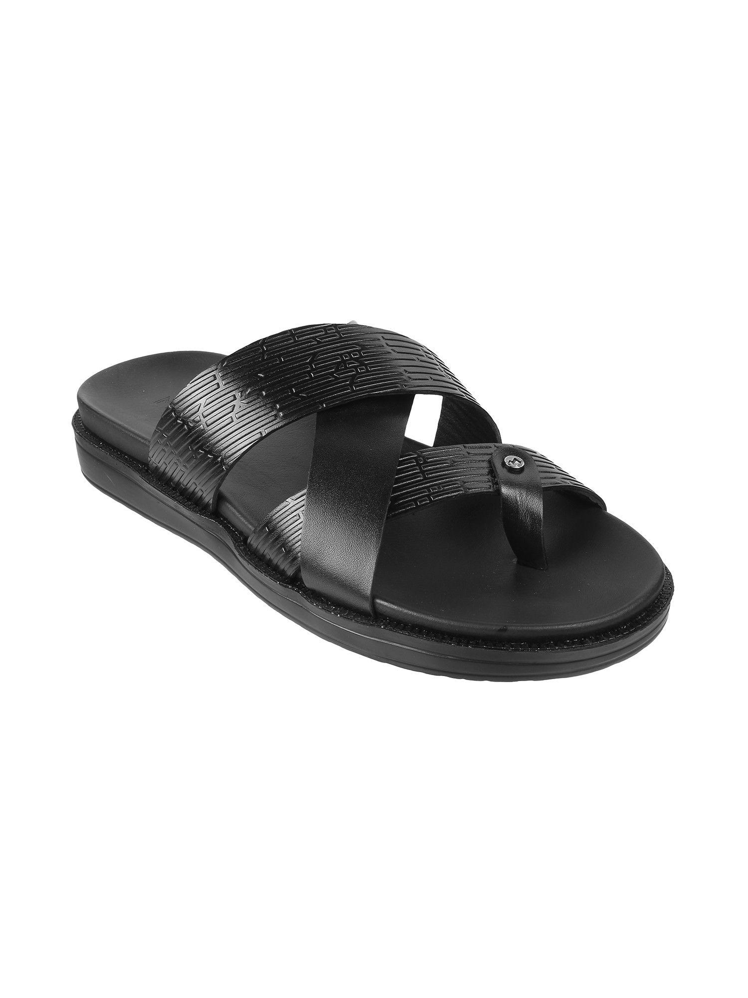 mens black flat chappalsmetro mens black synthetic solid-plain sandals