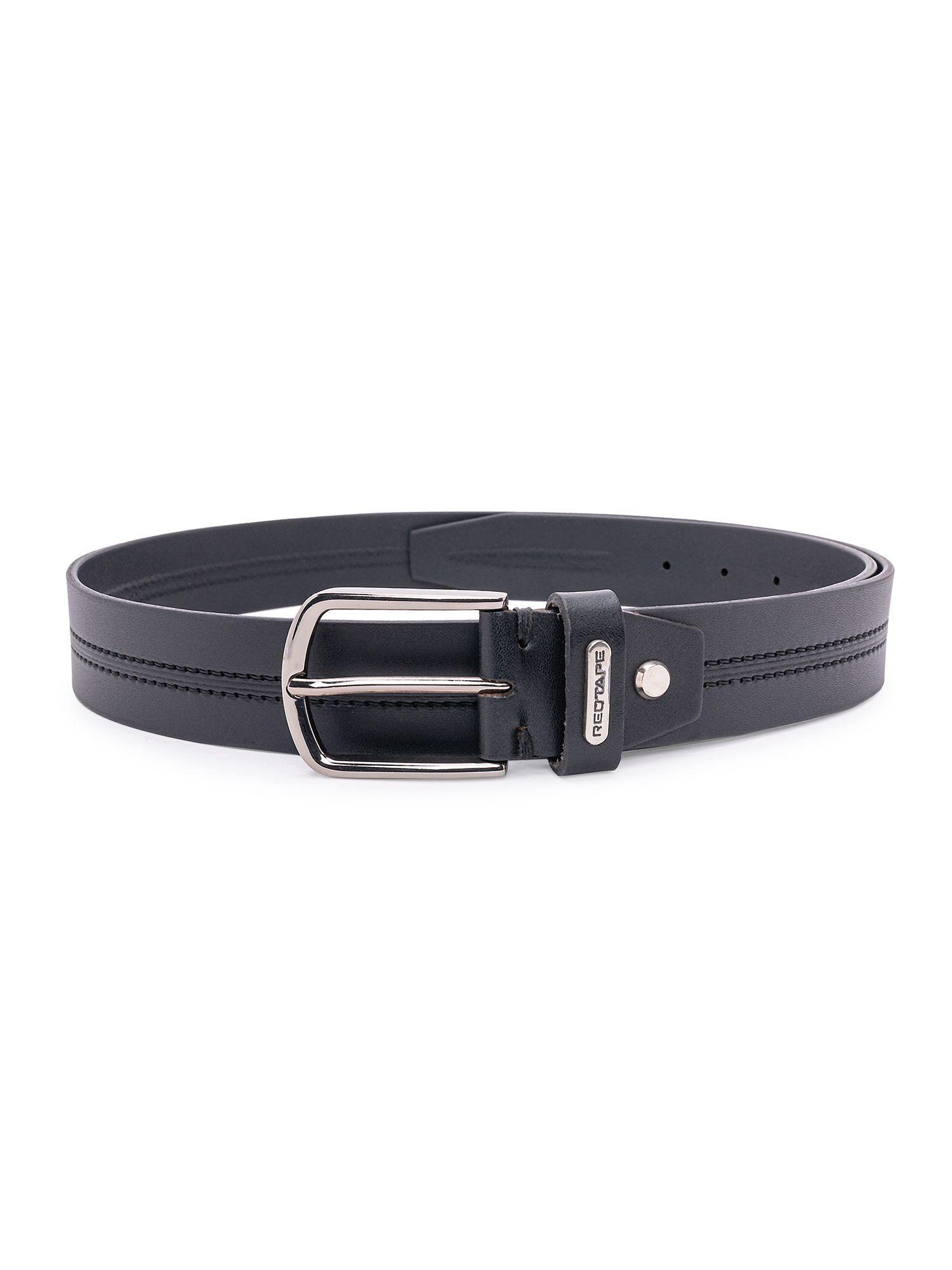 mens black leather formal belt