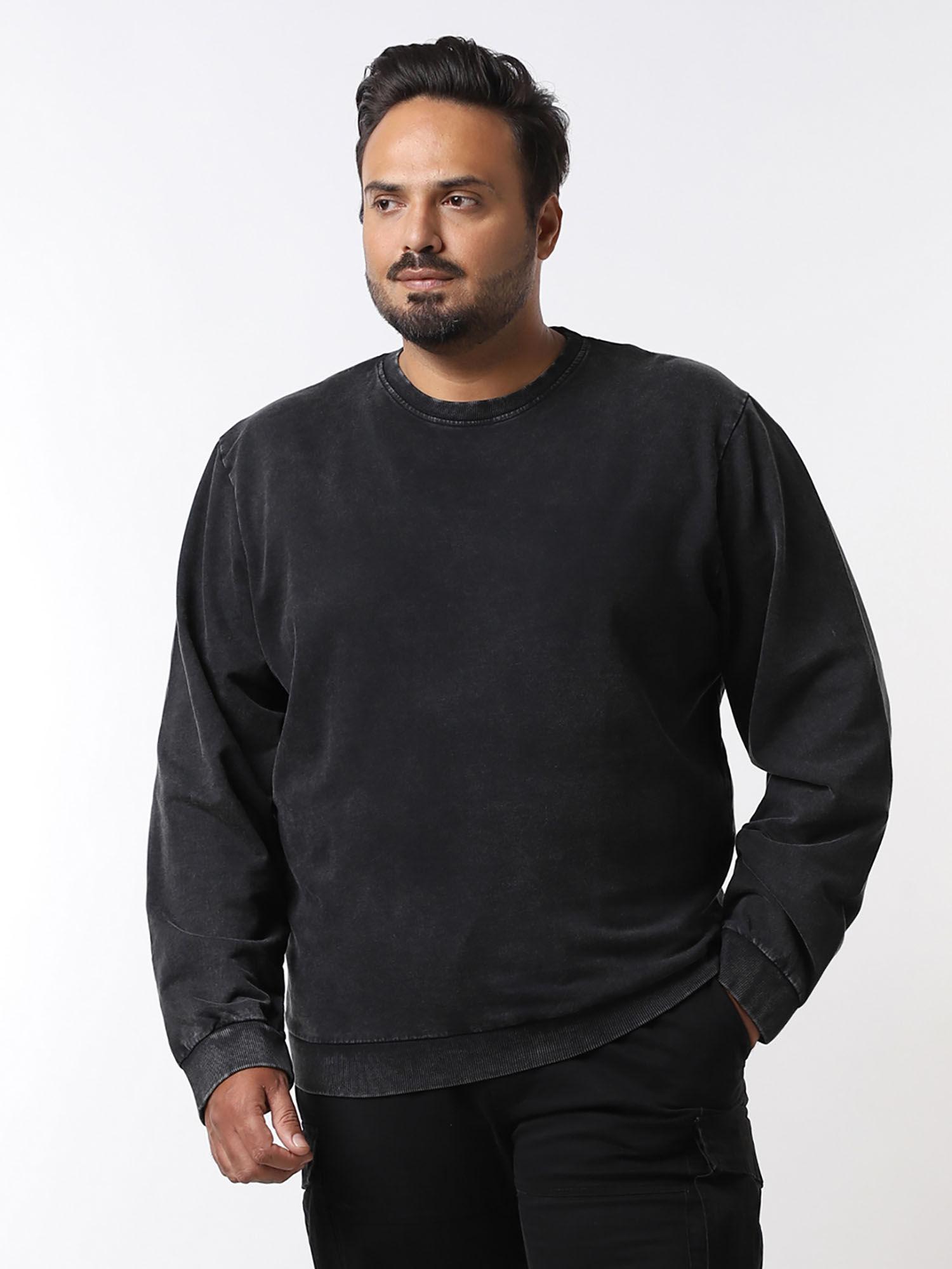 mens black plus size sweatshirt