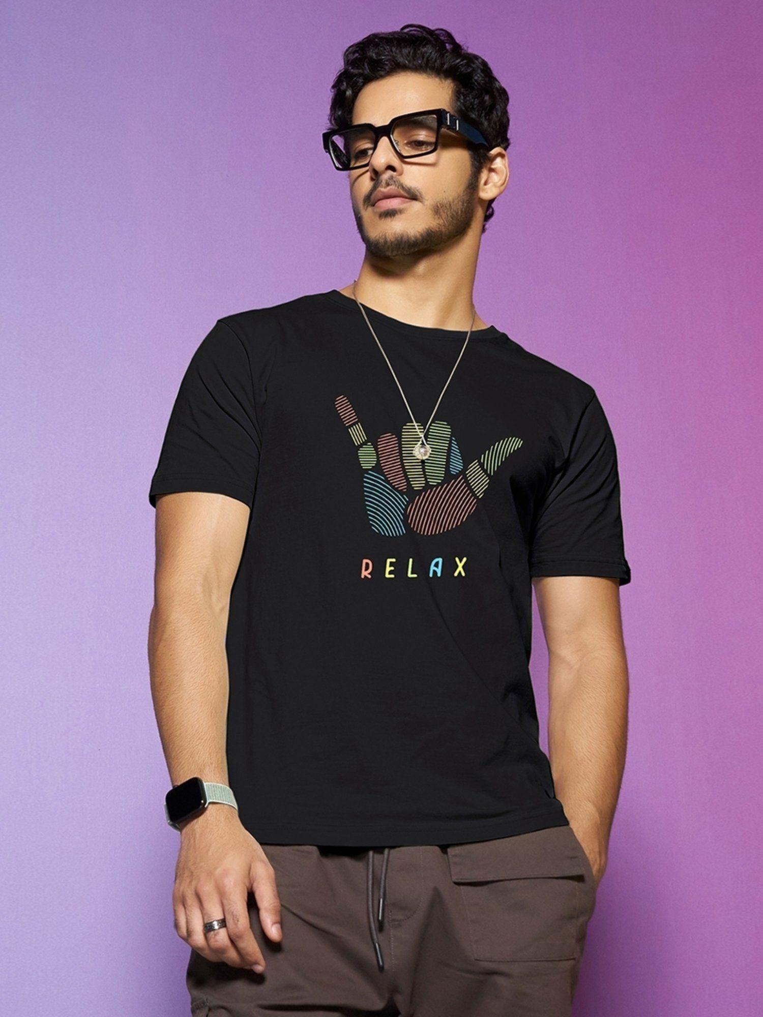 mens black relax t-shirt