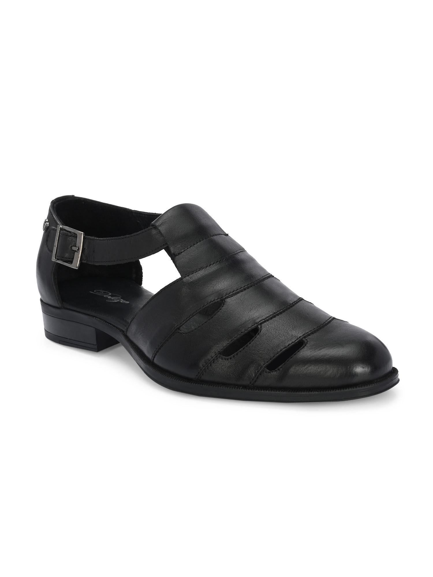 mens black sandals