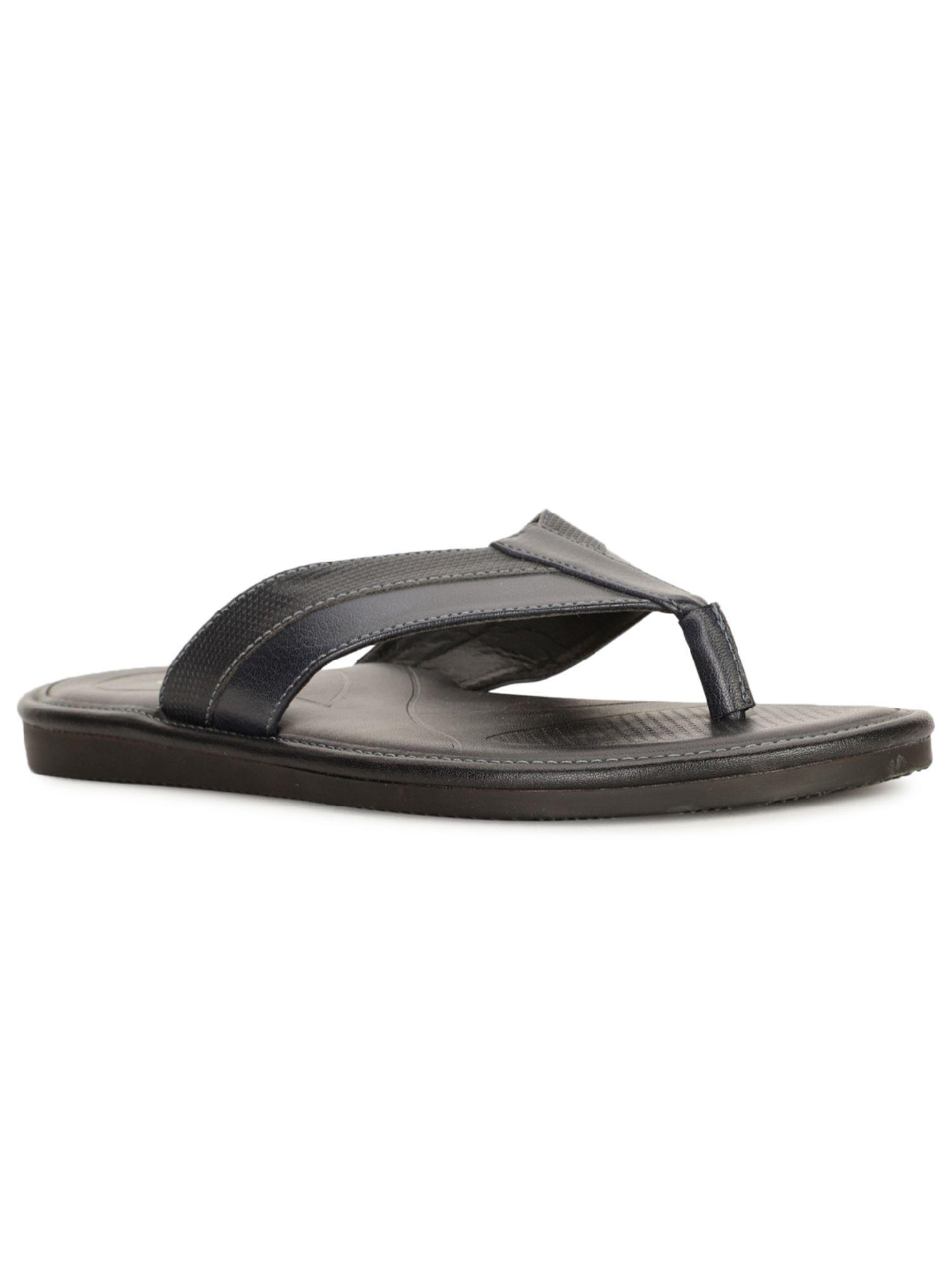 mens black slip on casual sandals