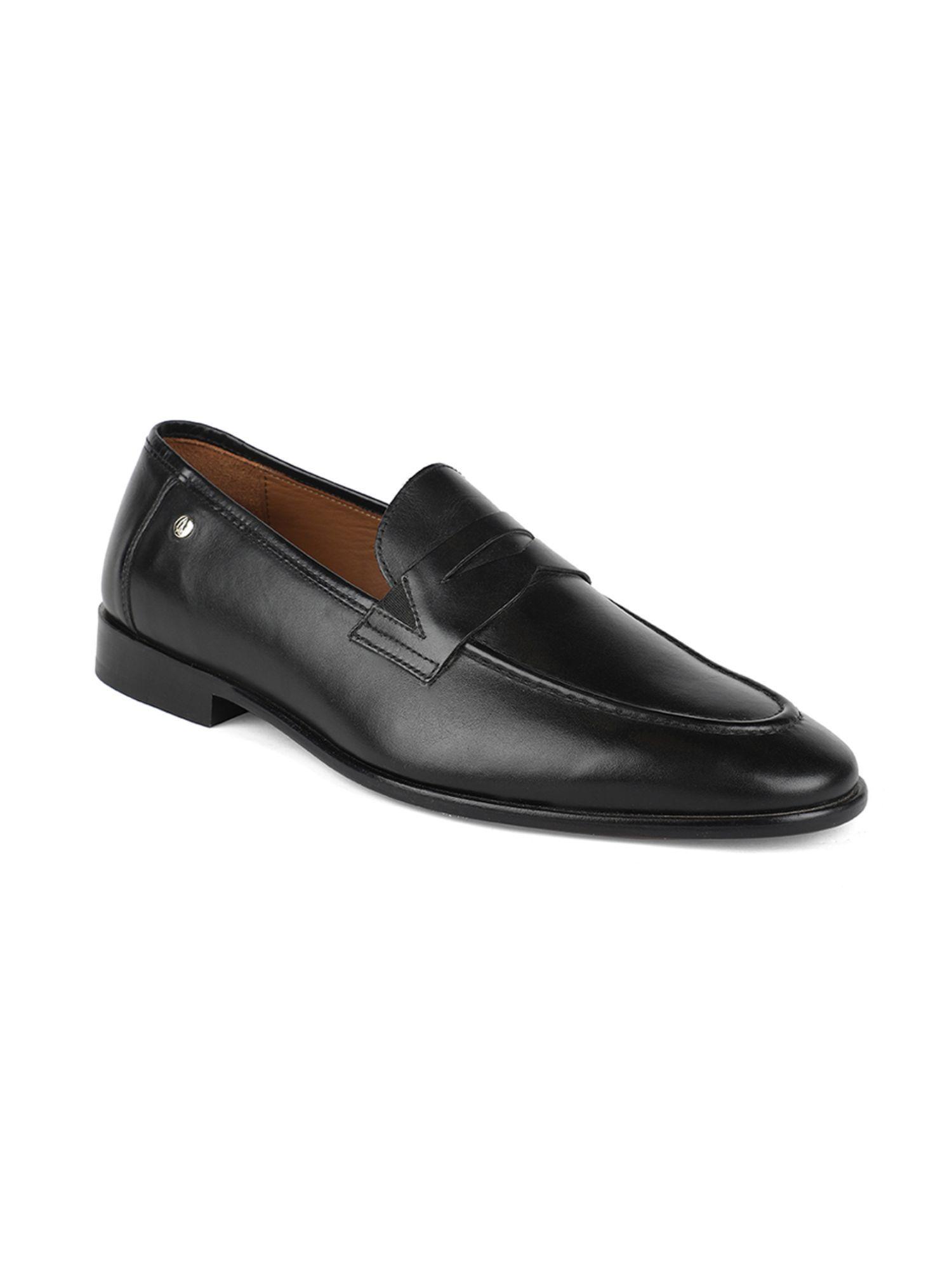 mens black slip on formal loafers