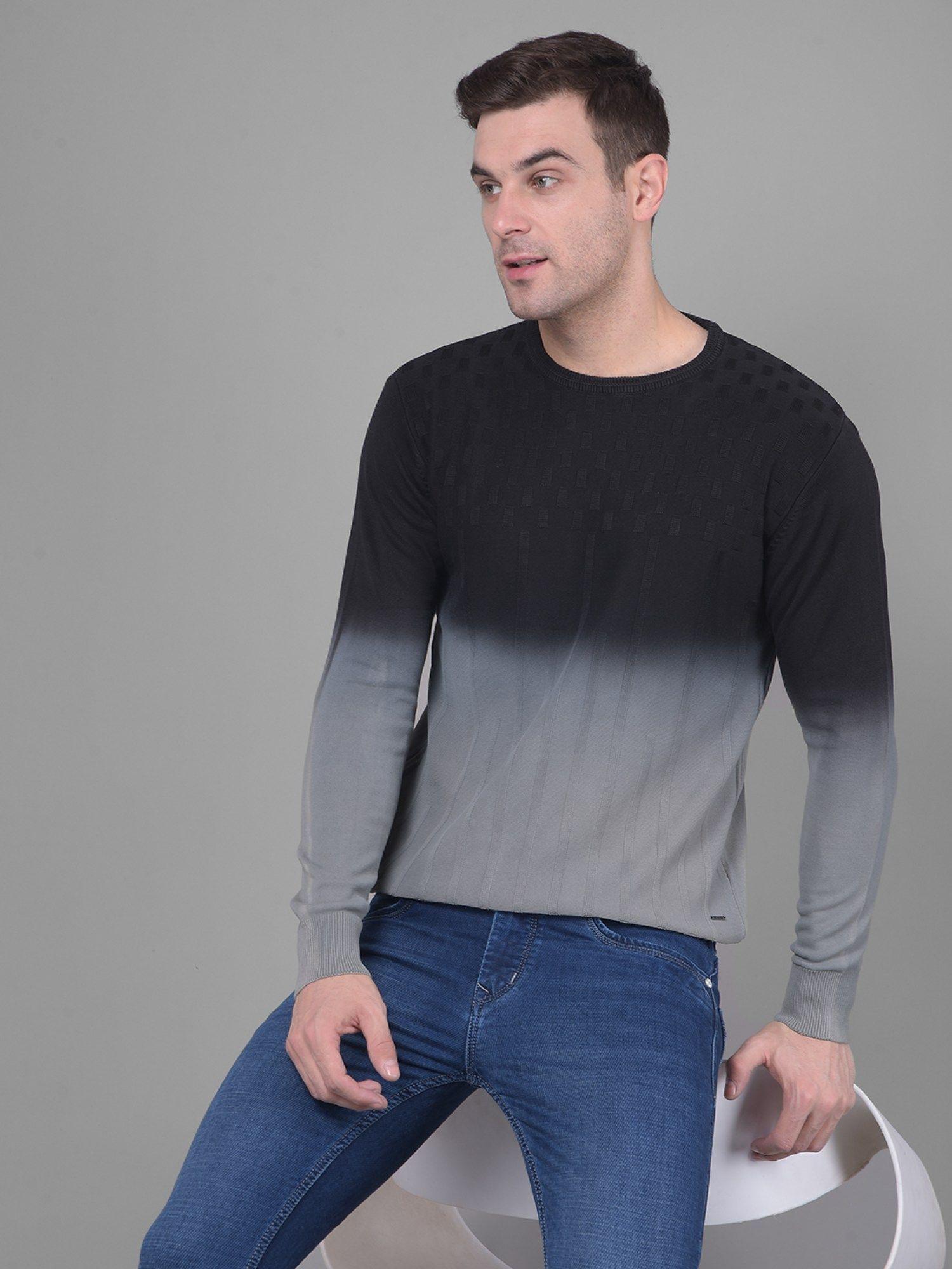 mens black striped sweater