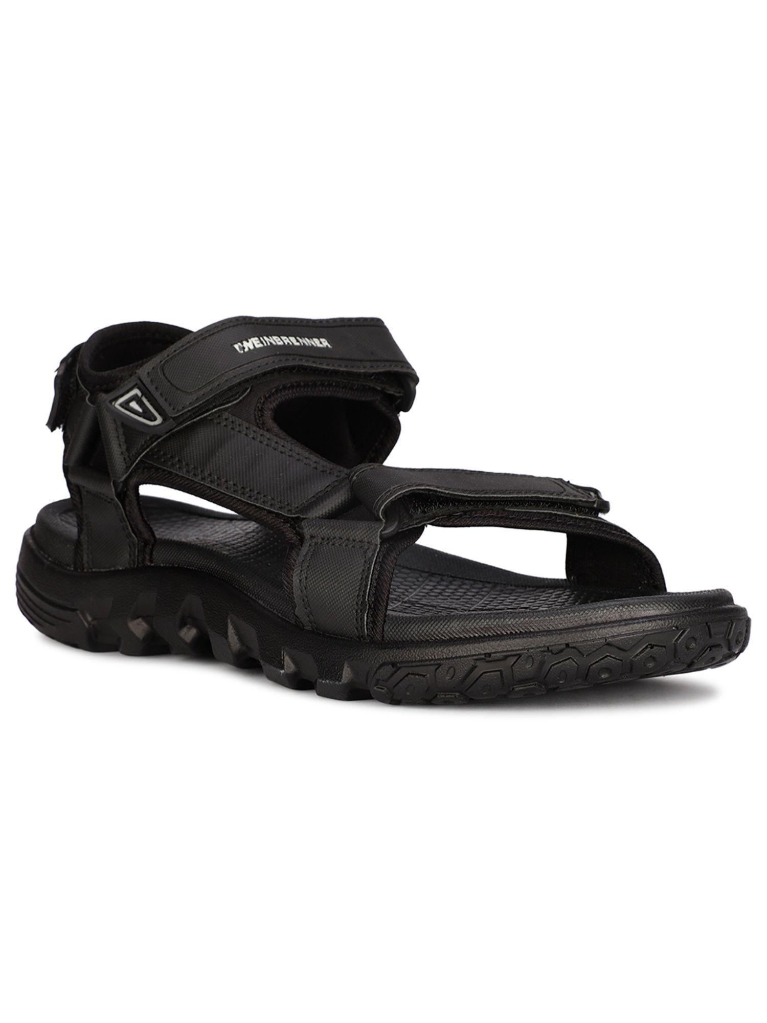 mens black velcro casual sandals